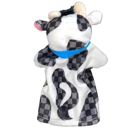 Melissa & Doug Hand Puppets Plush Lamb Giraffe Cow Farm Stuffed Animal Lot of 3 - Picture 12 of 14